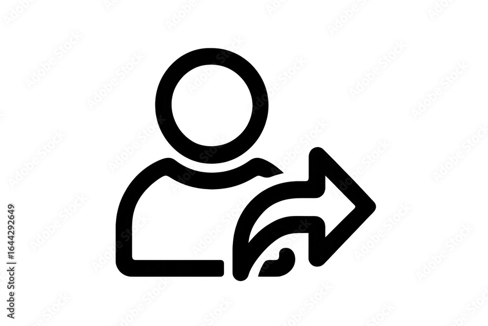 Poster user sharing content, sending or receiving data with transparent background