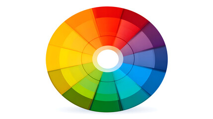 Obraz premium Vibrant Color Wheel Spectrum Chart Graphic Design Element Illustration featuring a detailed circular arrangement of various color hues in a radial