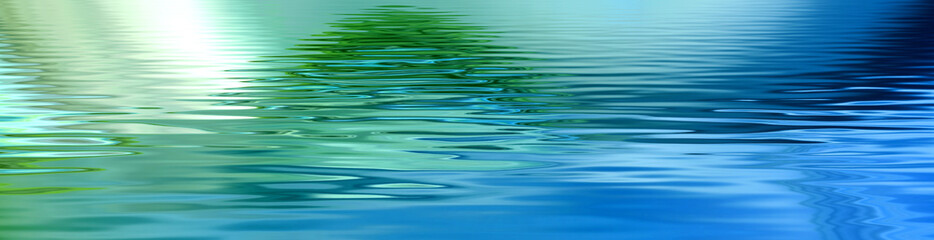 Reflecting tranquility of water ripples under gentle sunlight in a serene natural setting