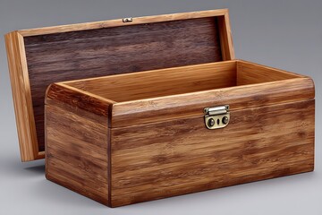 Natural bamboo box with antique clasp high resolution picture