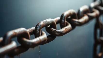 Fototapeta premium Rusty chain close-up
