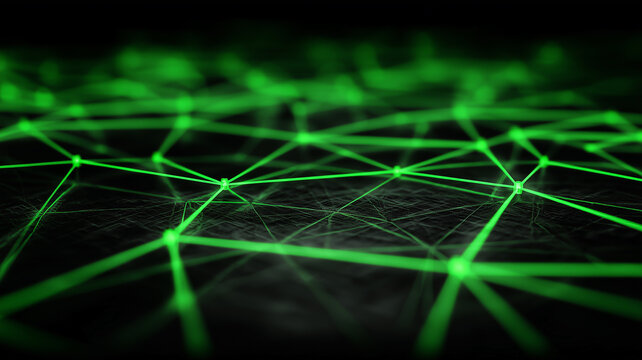 Mesh Network Grid of Connected Nodes, depicting resilient links and the architecture of a distributed digital system.

