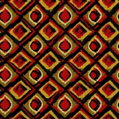Seamless Authentic African Ankara Design (tileable) - Image 1 of 8 - 8192 x 8192 67MP - Created with AI