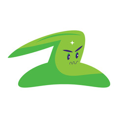 Isolated halloween spooky slime monster Vector