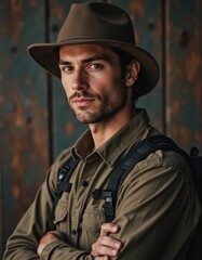 Adventure medicine specialist ready for remote healthcare in the wilderness