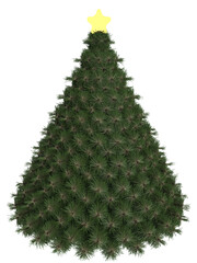 christmas tree isolated on white