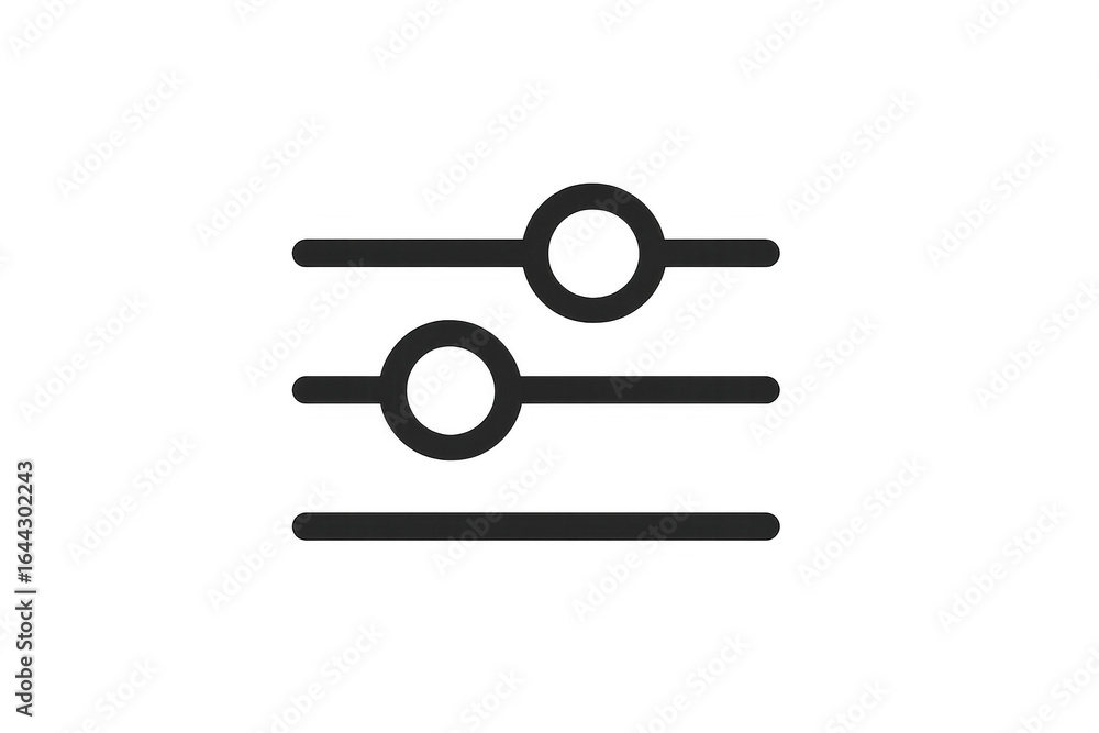 Poster filter control icon showing adjustment and customization on transparent background