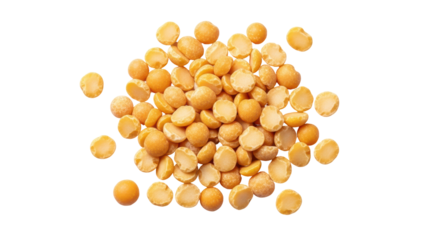 Isolated Pile of Yellow Split Peas