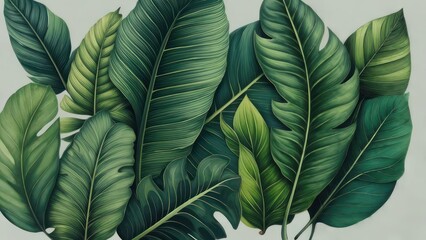 Tropical leaves arrangement (1)