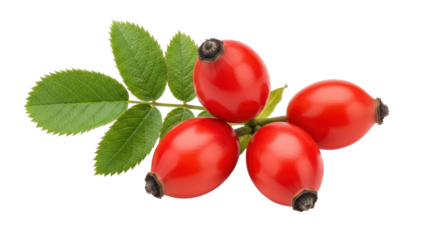 Isolated Rose Hips on Branch