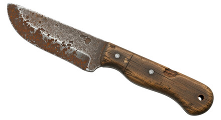 Isolated Old Rustic Knife