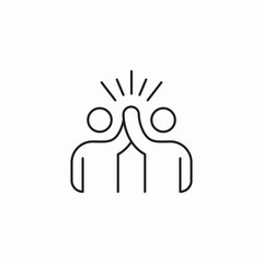 high five icon sign vector