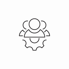 team management icon sign vector