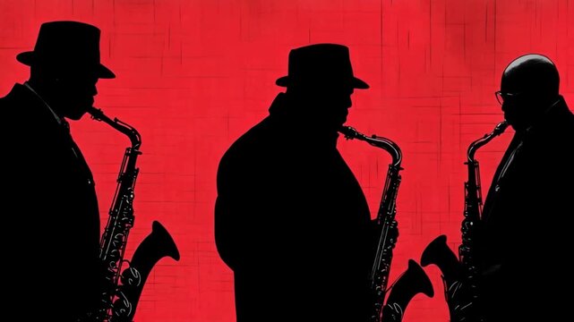 Jazz Band Saxophone Players