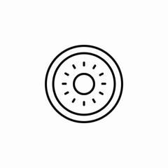 kiwi slice icon sign vector