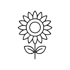 Vector icon of a sunflower representing nature and growth