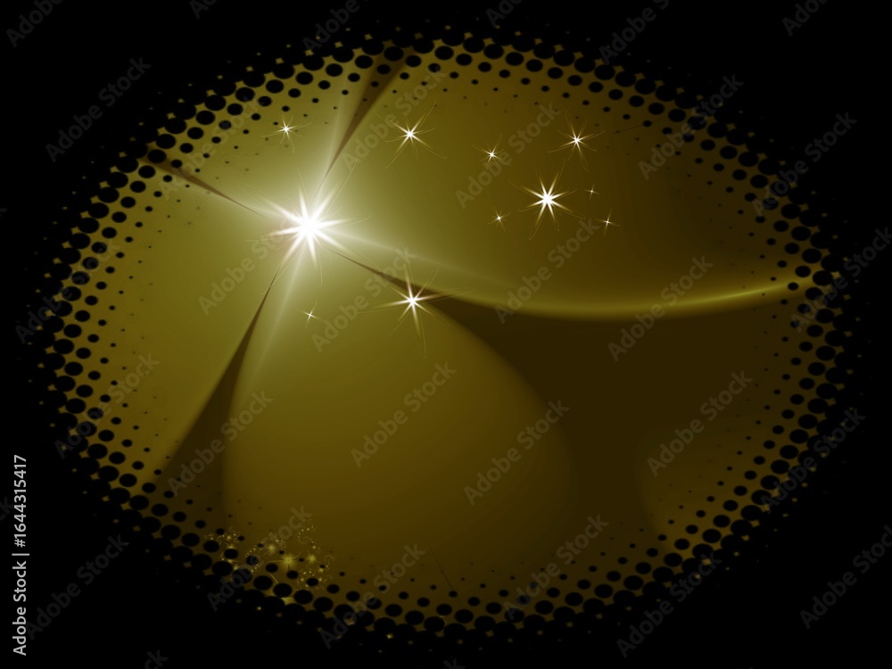Aufkleber fractal image in an oval frame with flowers on a dark background..template with place for inserting 