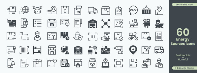 Delivery logistics and e commerce icons ecommerce shipping icons