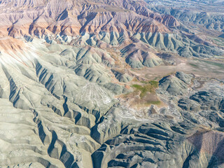 Nallıhan in Ankara, Turkey features surreal striped hills and unique geological formations. This...