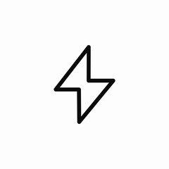 lightning bolt icon sign vector