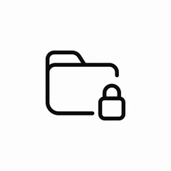 locked folder icon sign vector