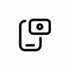 mobile camera icon sign vector