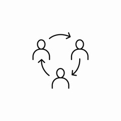 circular interaction icon sign vector