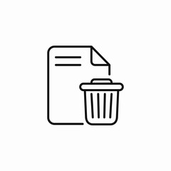 delete document icon sign vector