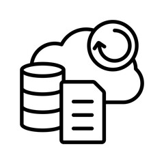 Backup icon with line style