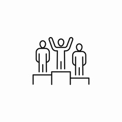 winners podium icon sign vector