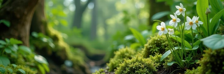 Ferns And Moss Envelop Delicate