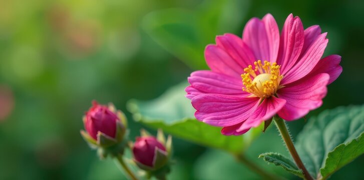 Thimbleberry bush in full bloom, highlighting its unique flower structure and delicate petals , foliage, rubus