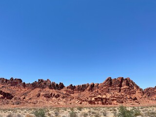 Fototapeta premium red rocks and blue sky