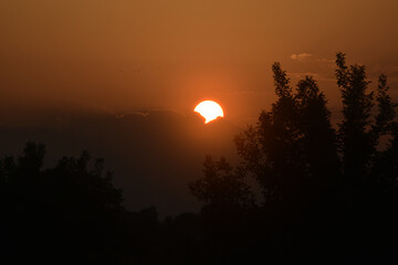 Un tramonto nella campagna di Alessandria - Piemonte - Italia