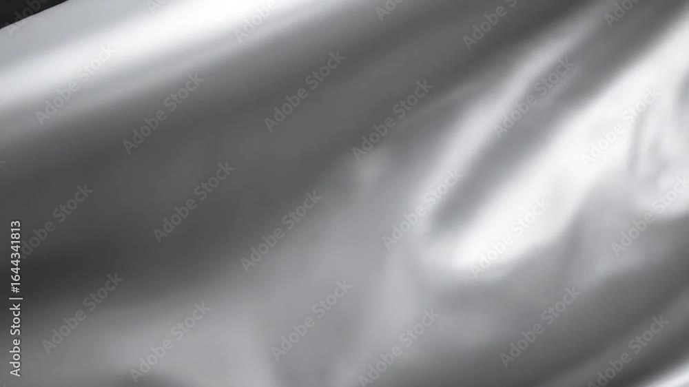Aufkleber silky white fabric flowing gently with soft shadows against a dark background perfect for abstract d