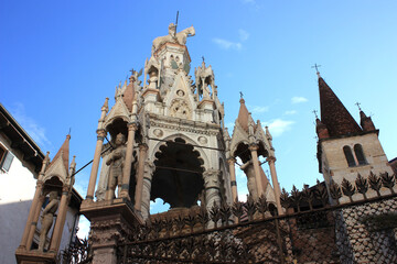 Scaliger Tombs, the gothic funerary complex of the Scaligeri Family in Verona, Italy
