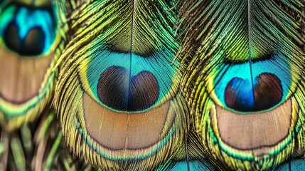 Vibrant Peacock Feather Close-Up