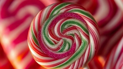 Swirled Candy: Red, Green, White