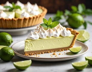 Lime Tart With Whipped Cream