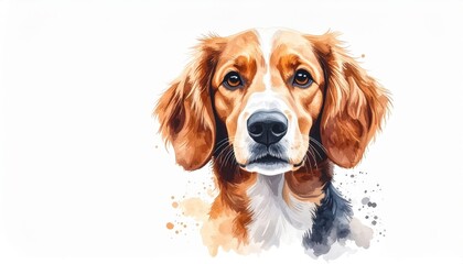 Watercolor Portrait Of A Dog