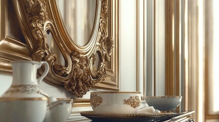 Elegant Gold & White Decor