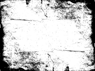 Worn black grunge texture dark grainy texture on white background. Abstract surface dust and rough dirty wall background concept. Worn, torn, weathered effect. Vector illustration.