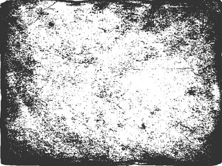 Worn black grunge texture dark grainy texture on white background. Abstract surface dust and rough dirty wall background concept. Worn, torn, weathered effect. Vector illustration.