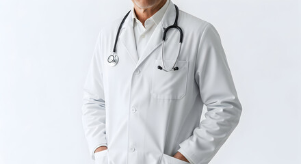 stetoskop dokter profesional - Professional doctor confidently posing with stethoscope 