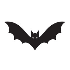 Flying bat silhouette for Halloween design