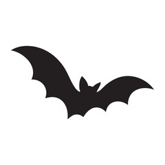 Bat silhouette with spread wings for Halloween