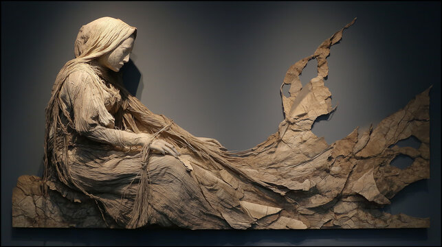 A sculpture of the Inuit goddess Sedna, a sorrowful figure entangled with the creatures of the deep.