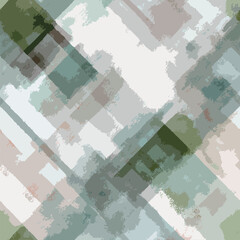 Obraz premium A green and white patterned background with a green and white stripe. The background is made up of squares and triangles