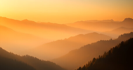 Obraz premium sunrise in the mountains