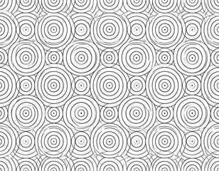 Abstract black and white concentric circles pattern